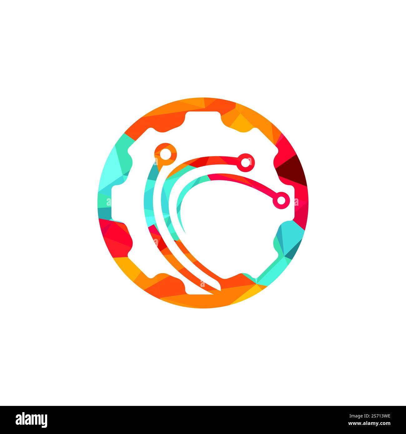 Techno gear vector logo design. This logo is suitable for factory ...