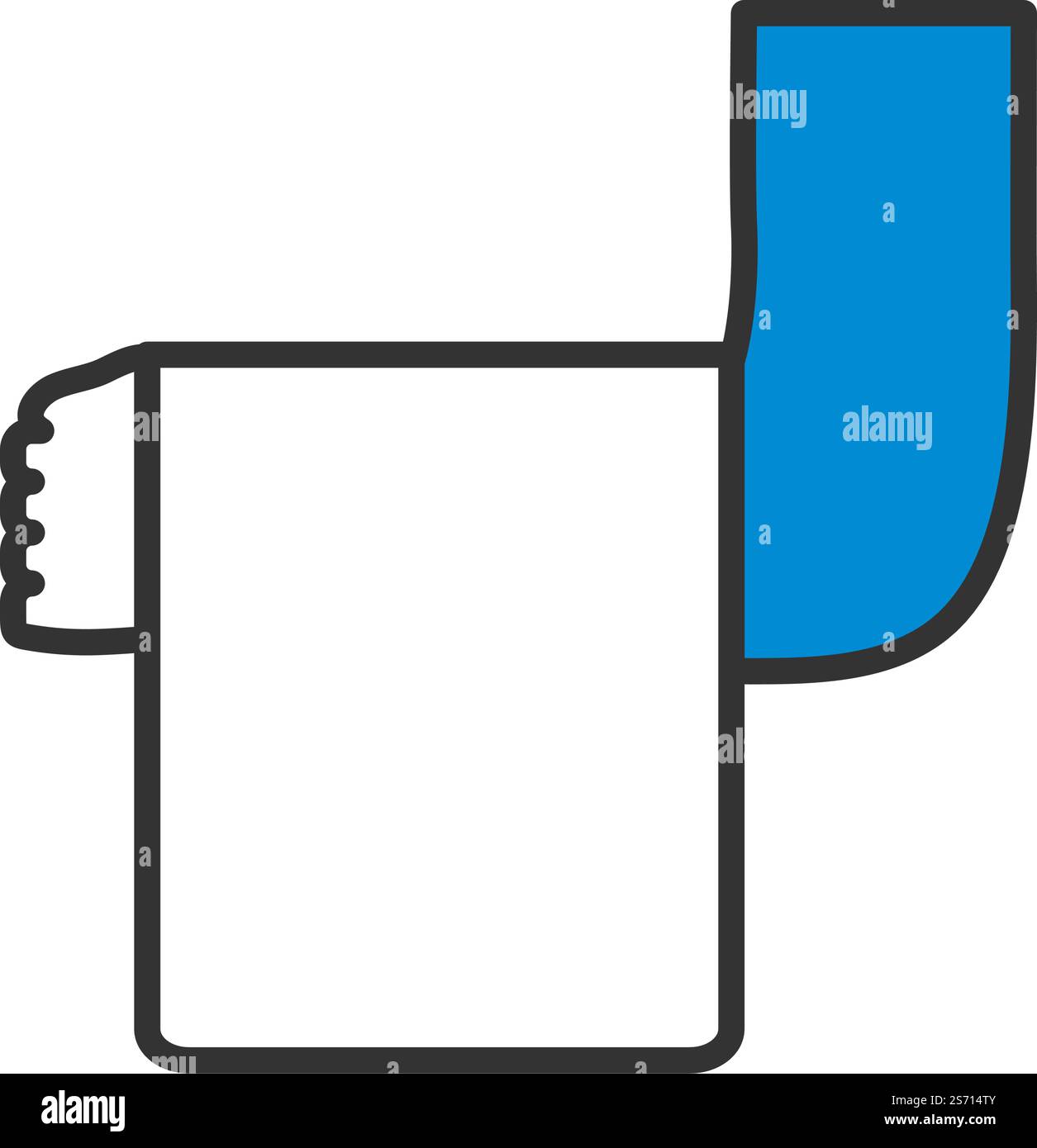 Icon Of Waiter Hand With Towel. Editable Bold Outline With Color Fill ...