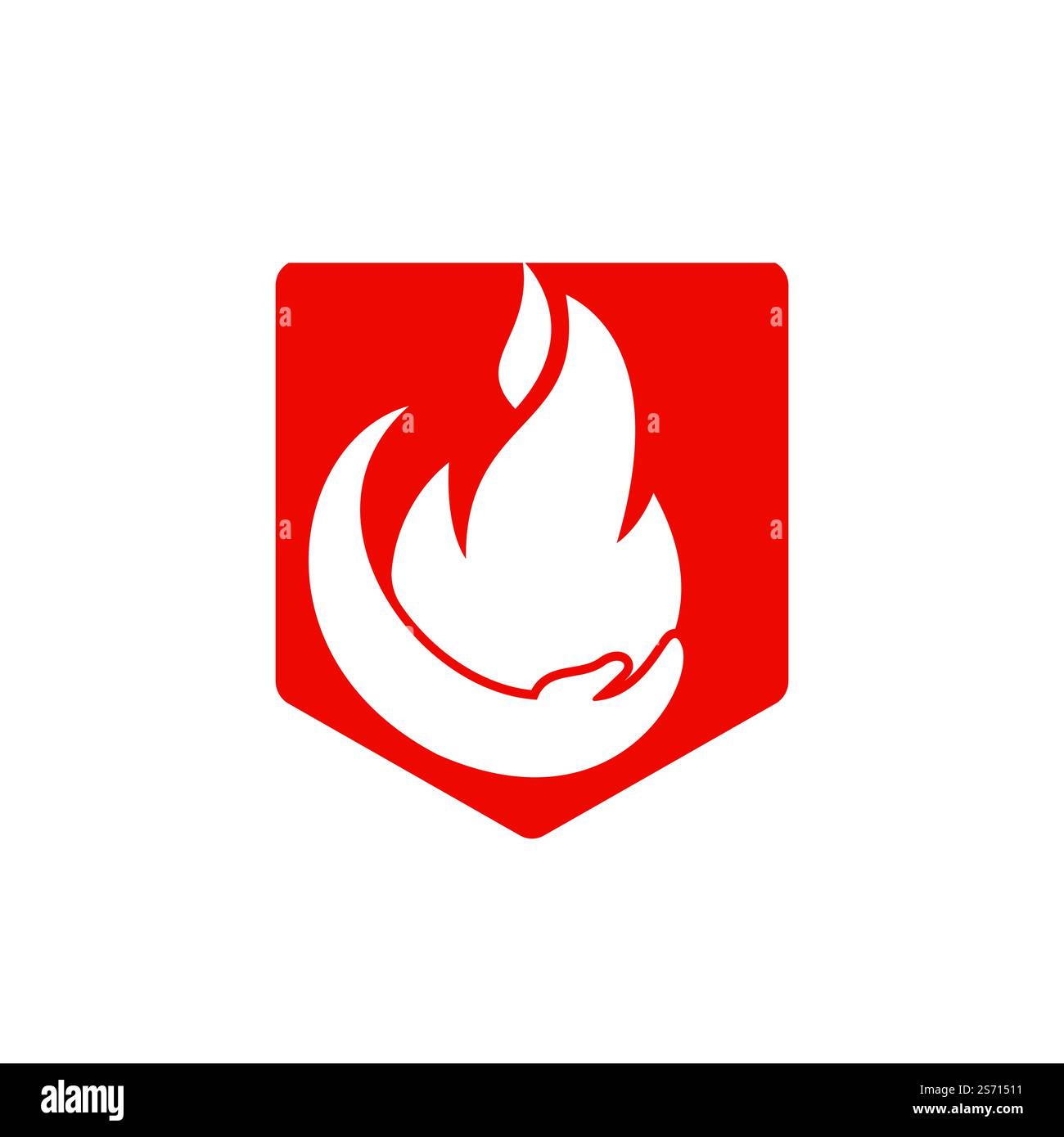 Fire care vector logo design concept. Hand and fire icon logo design ...