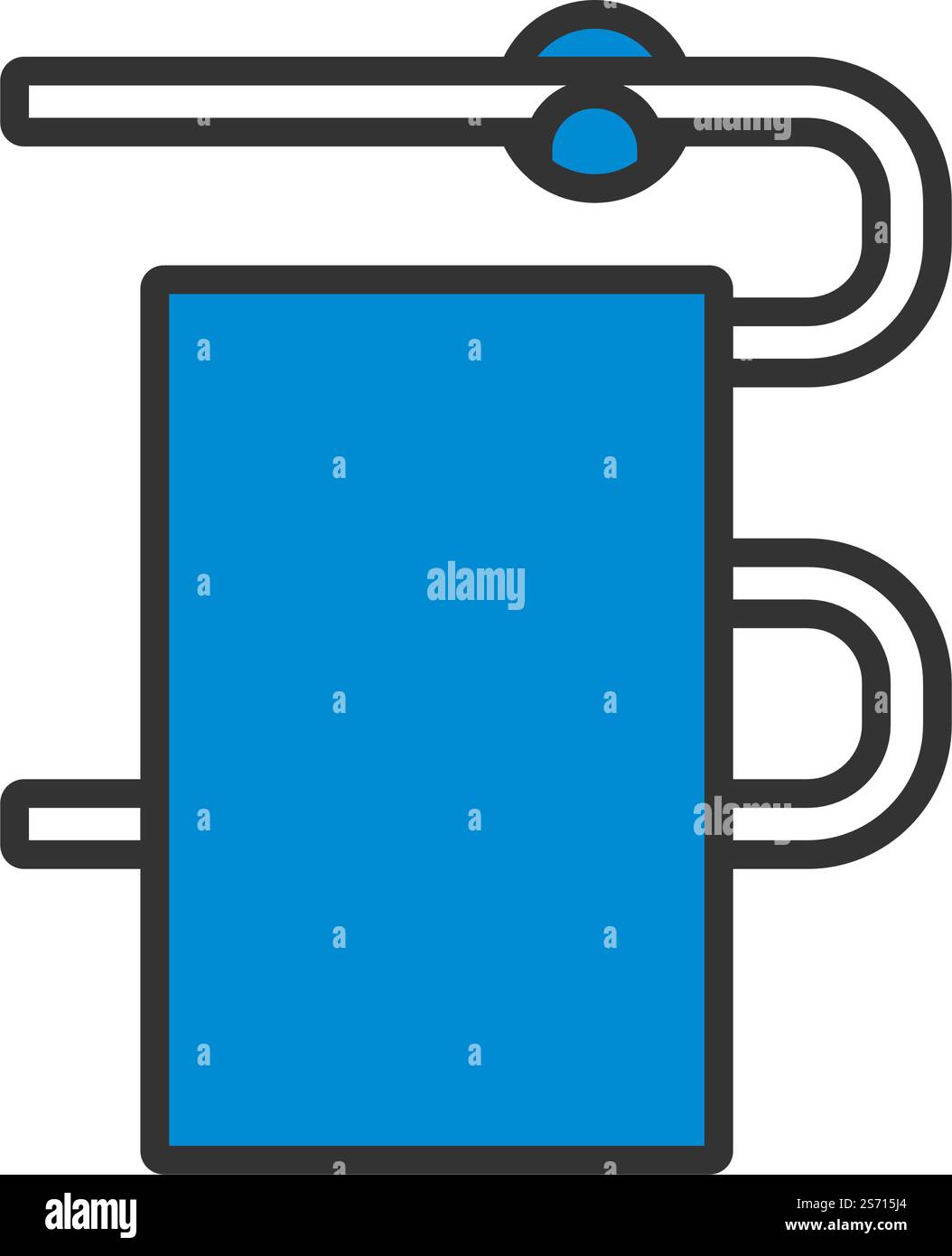 Heated Towel Rail Icon. Editable Bold Outline With Color Fill Design ...