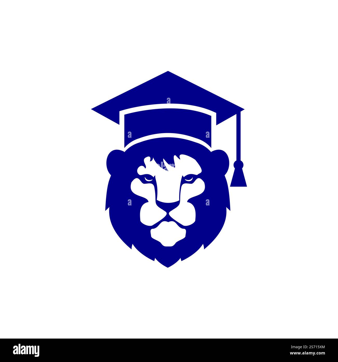 Lion Student vector logo design. Lion academy logo concept. Stock Vector