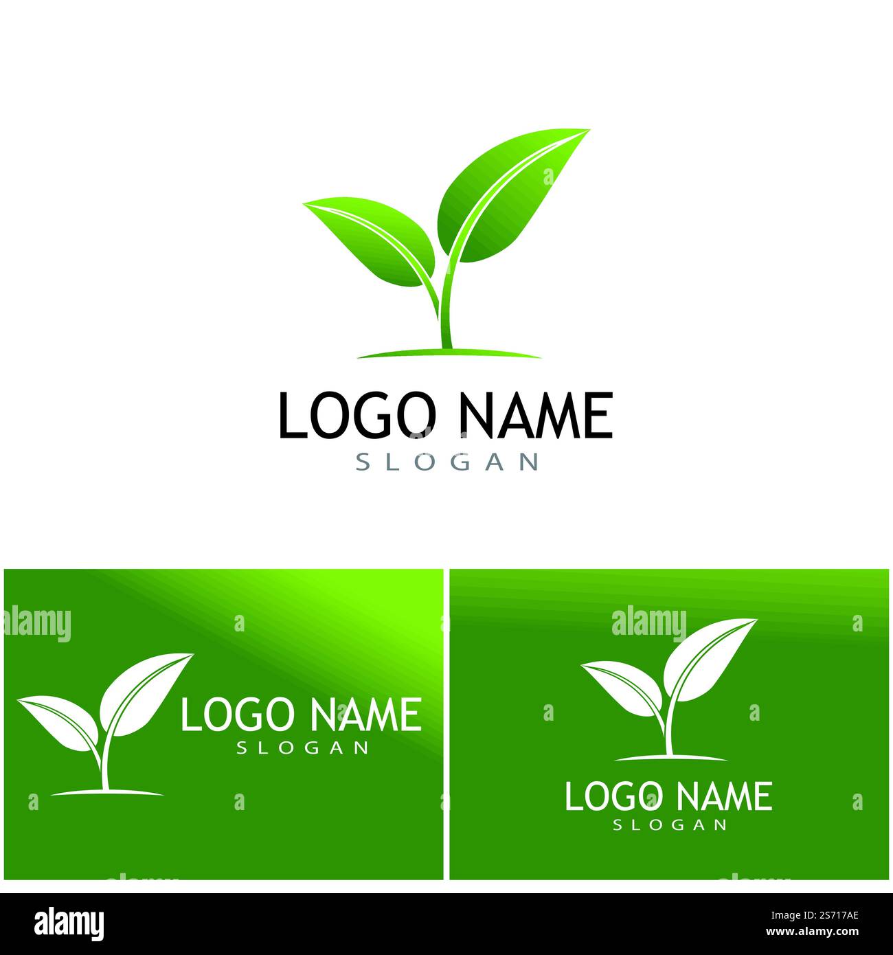 Green leaf illustration nature logo design Stock Vector Image & Art - Alamy
