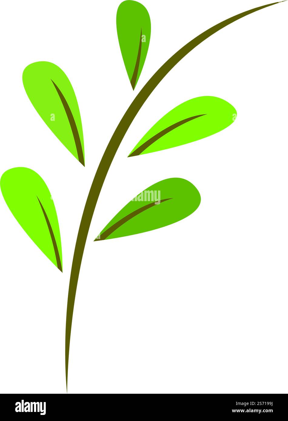 Green leaf illustration nature logo design Stock Vector Image & Art - Alamy