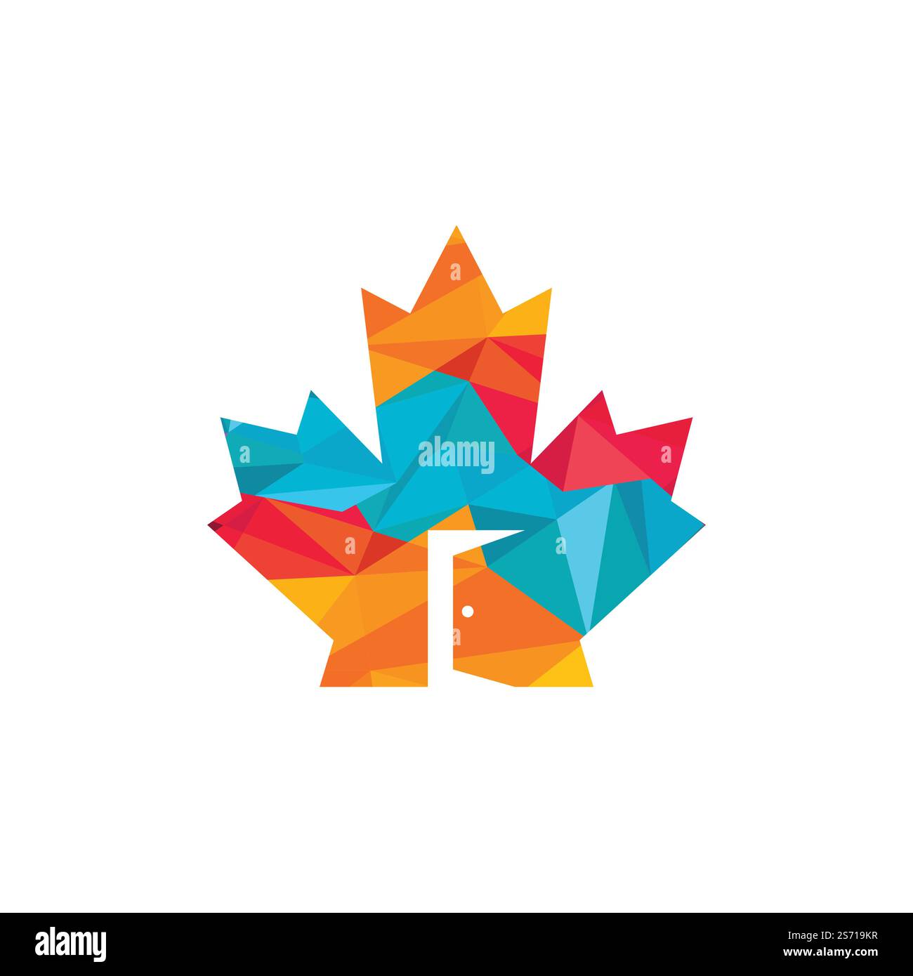 Maple leaf Maple leaf real estate vector logo. Maple leaf real estate vector logo. Stock Vector
