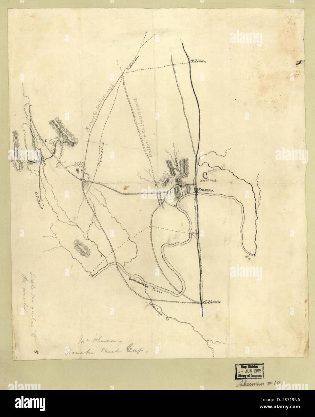 McPherson [at] Snake Creek Gap, [May 8-13, 1864]. 1864 Stock Photo - Alamy