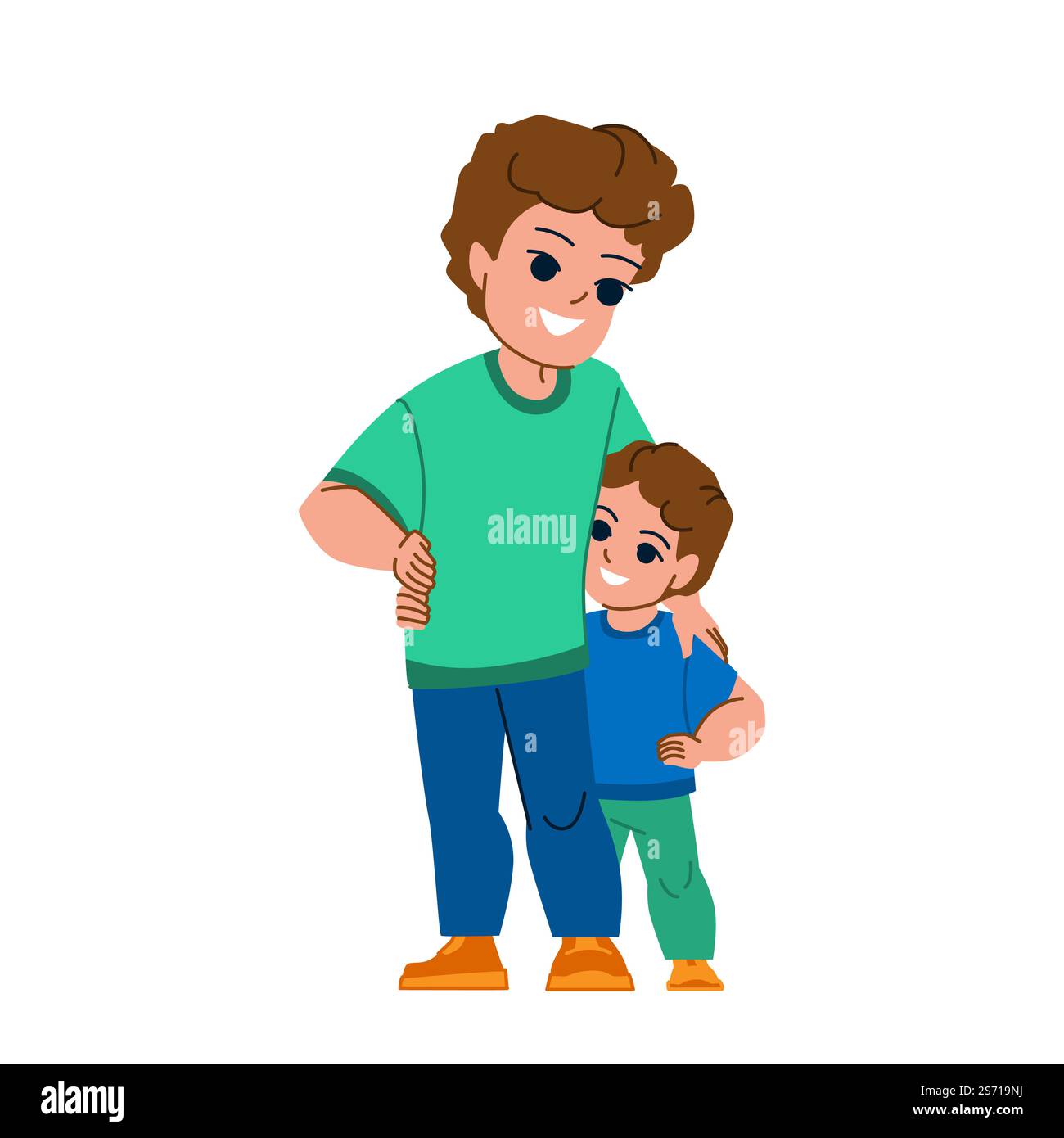 brother family vector. love happy, children young, boy lifestyle ...
