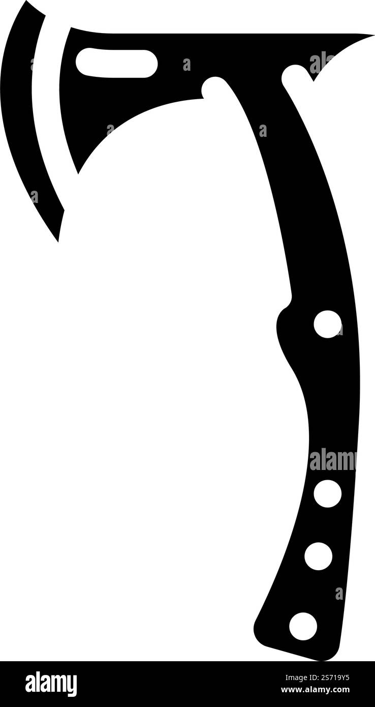 throwing axe tool glyph icon vector. throwing axe tool sign. isolated ...