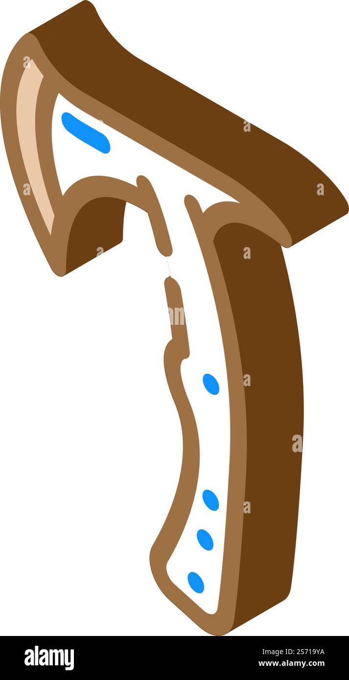 throwing axe tool isometric icon vector. throwing axe tool sign ...