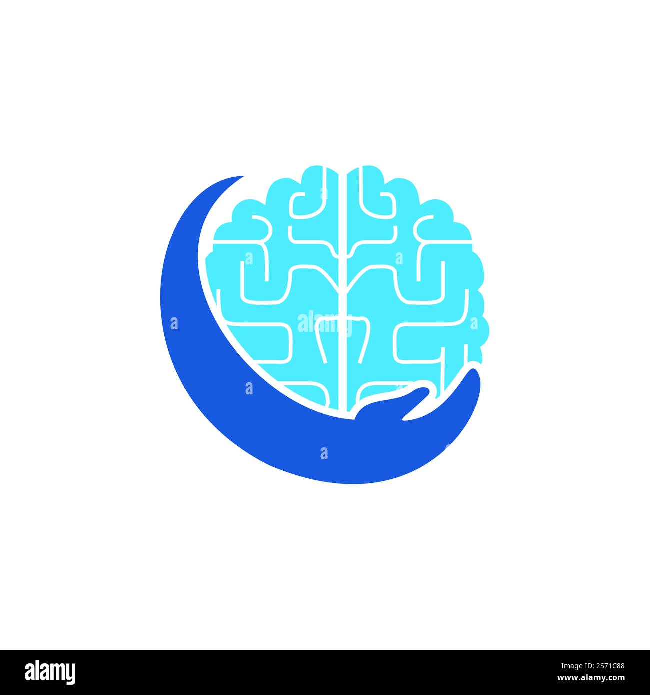 Brain care vector logo design. Smart care logo design concept Stock ...