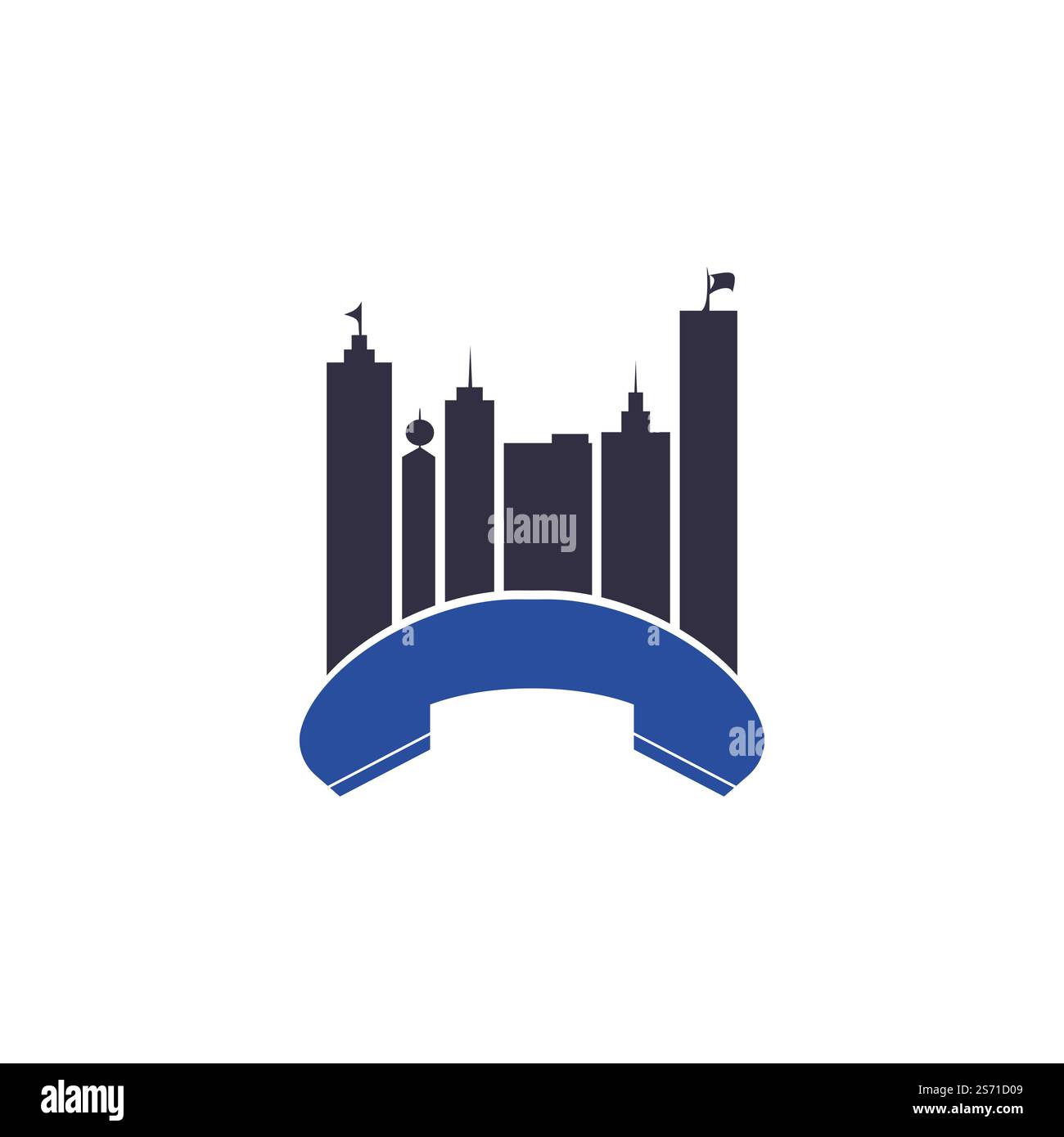 City Call vector logo design template Phone City logo designs concept