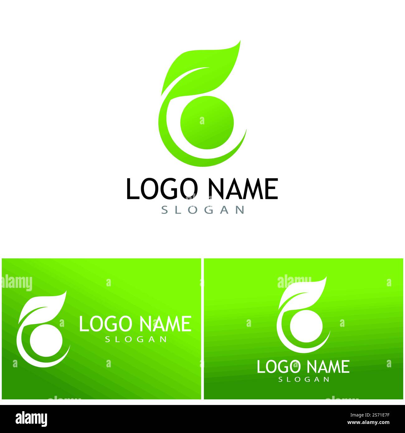 Green leaf illustration nature logo design Stock Vector Image & Art - Alamy