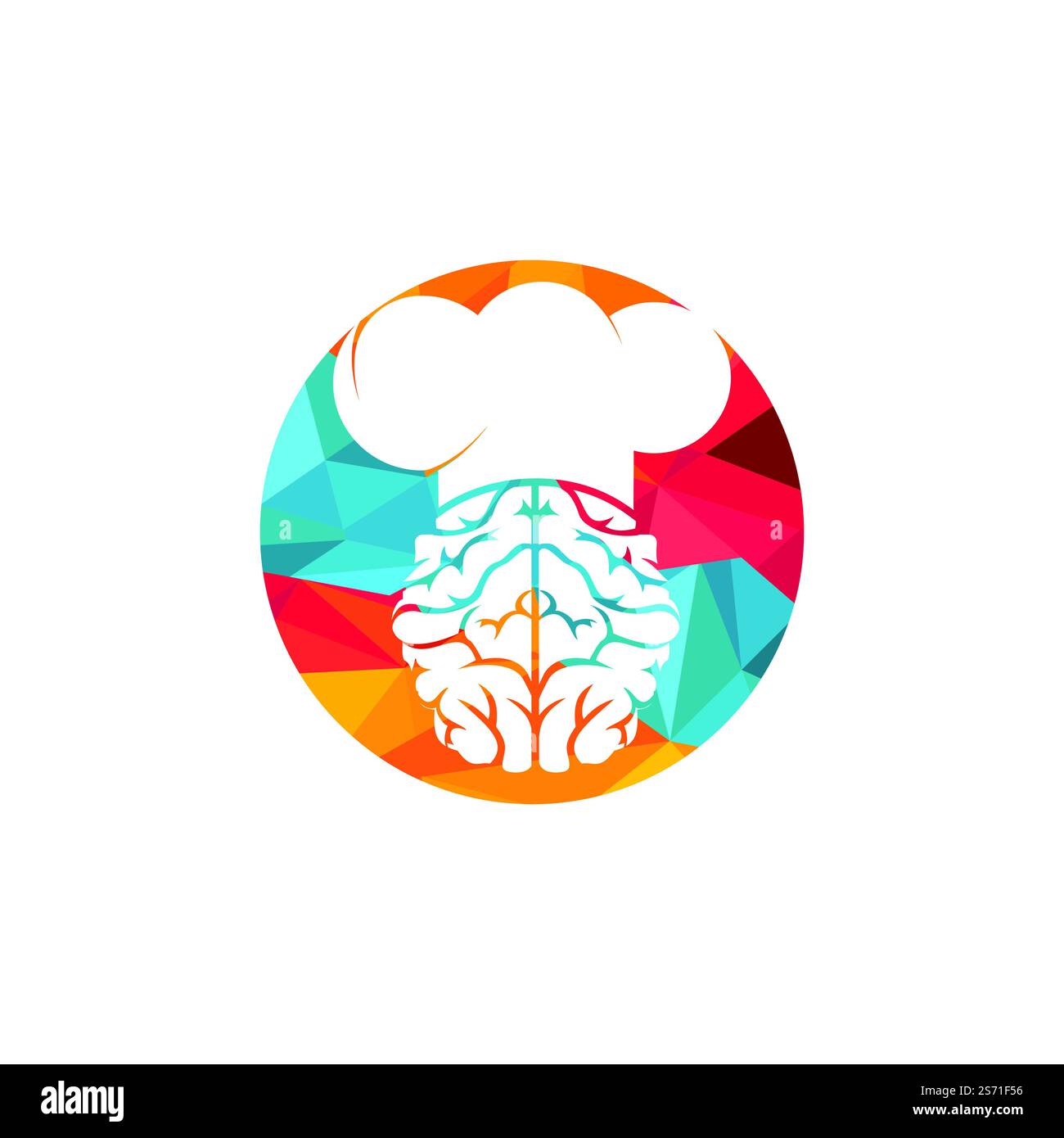 Smart chef vector logo design concept. Brain and chef hat icon Stock ...