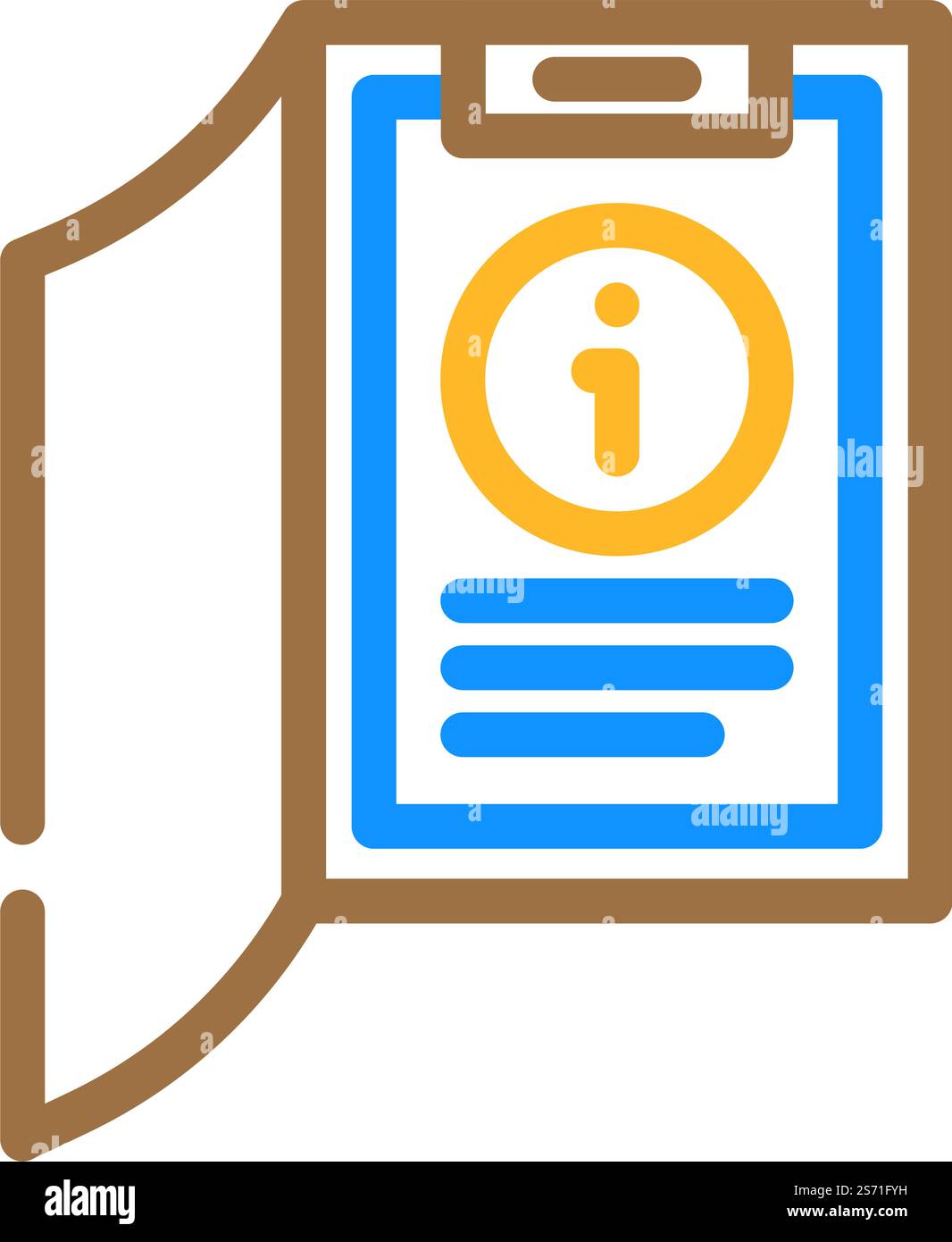 information folder color icon vector. information folder sign. isolated ...
