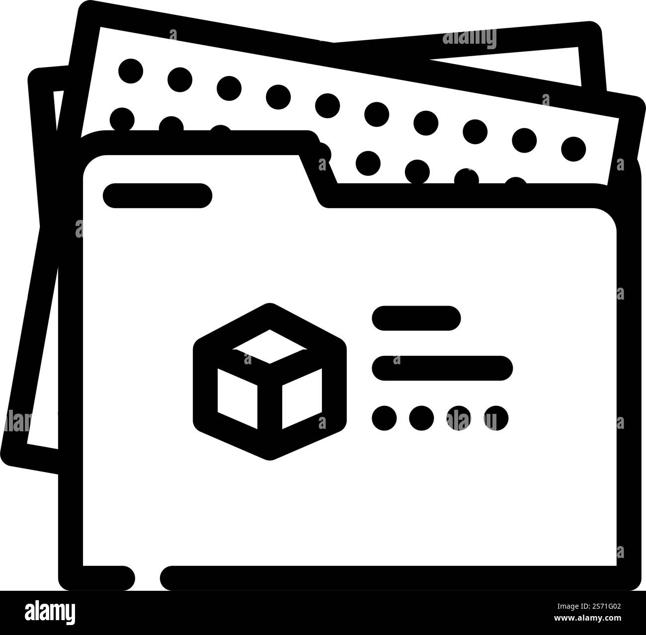 project folder line icon vector. project folder sign. isolated contour ...
