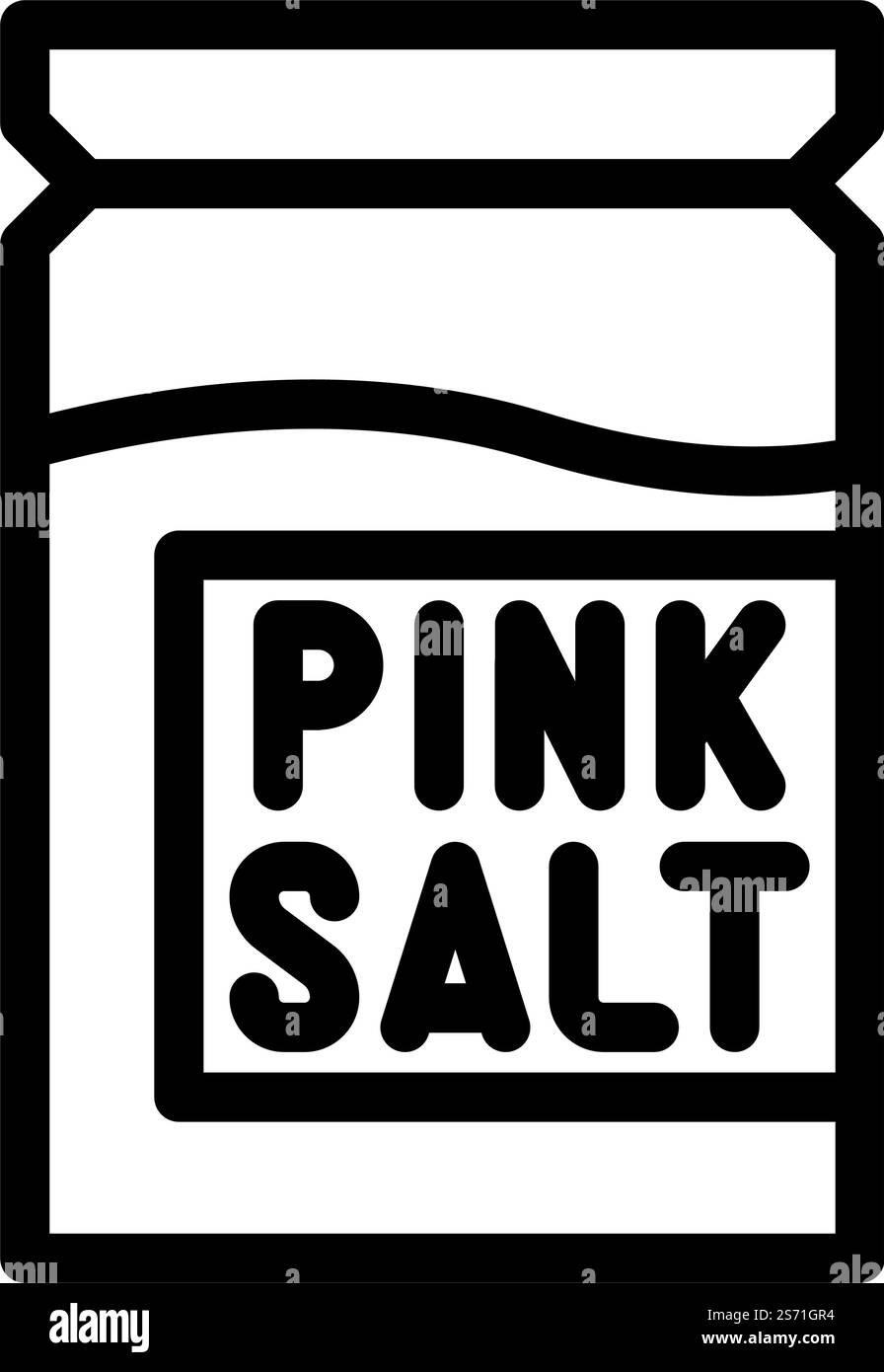 himalayan pink salt line icon vector. himalayan pink salt sign ...
