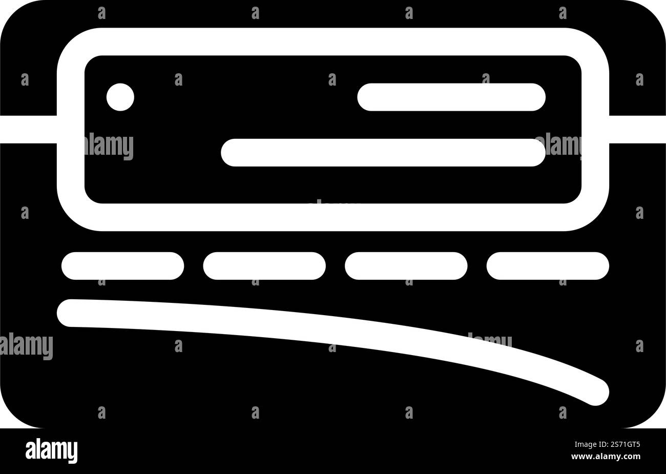 vhs player retro gadget glyph icon vector. vhs player retro gadget sign ...