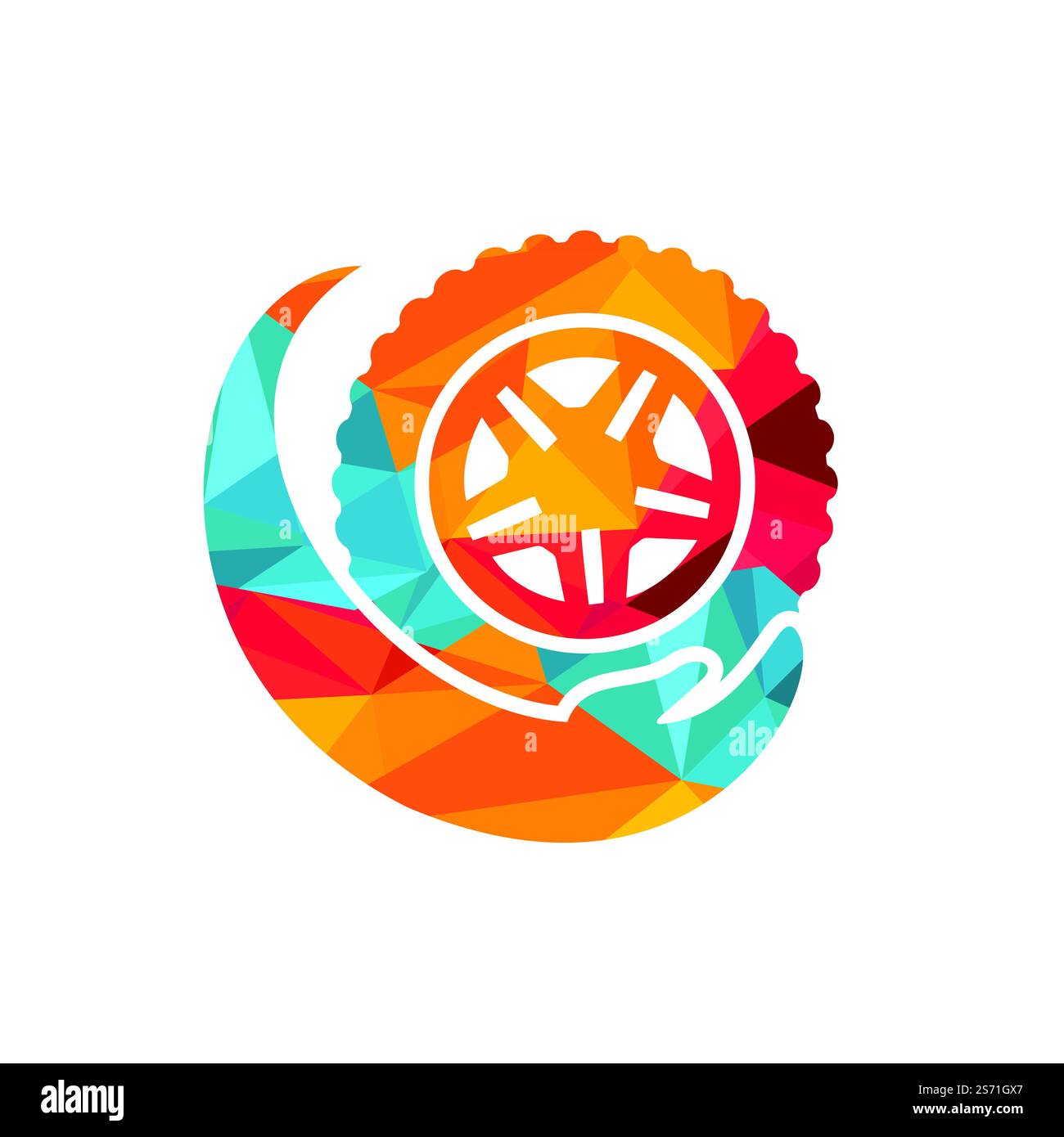 Transport care vector logo design. Tire and hand vector icon Stock ...