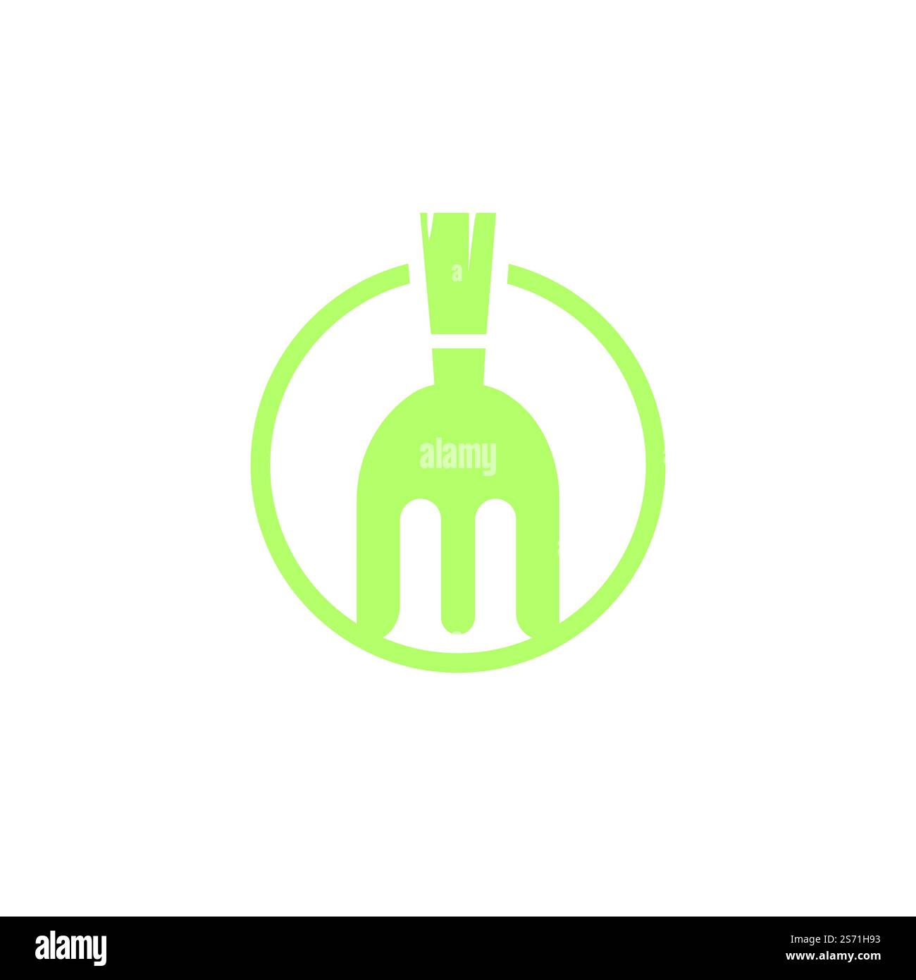 Spartan Fork vector logo template design. Stock Vector