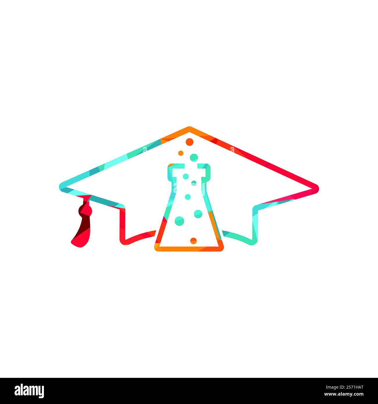 Lab Academy vector logo design. Graduation cap and flask icon design ...