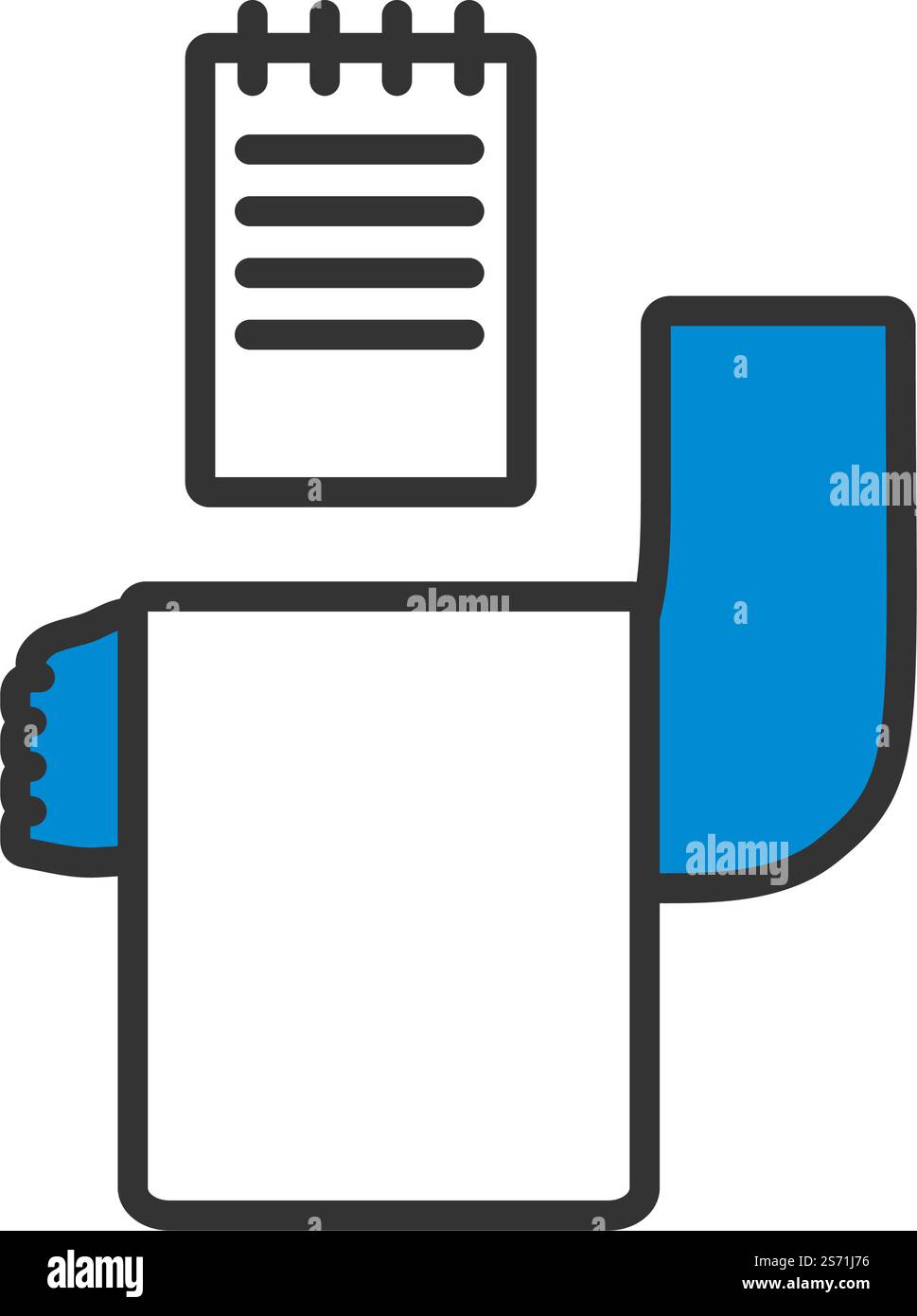 Waiter Take Oder Icon. Editable Bold Outline With Color Fill Design. Vector Illustration. Stock Vector