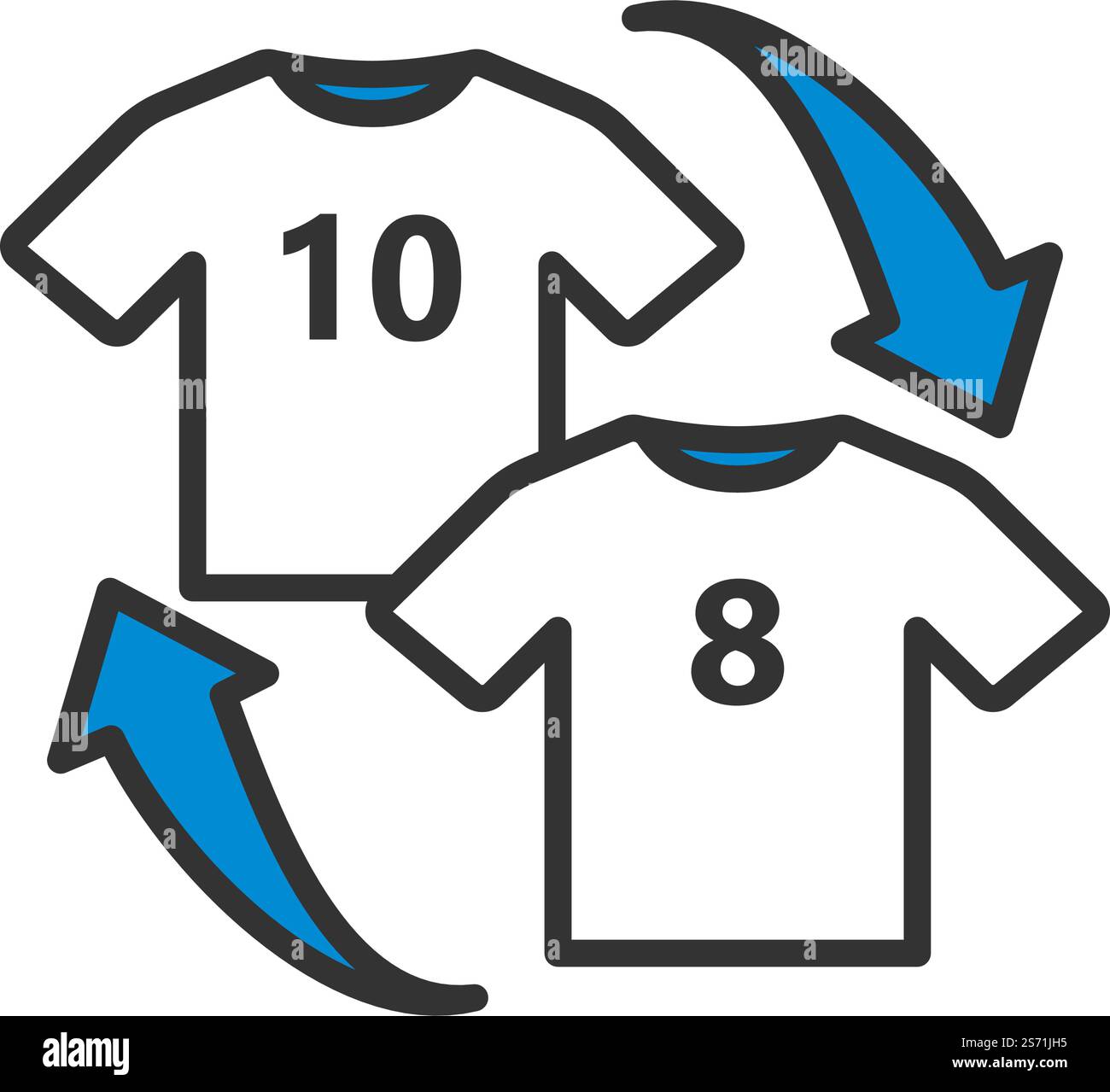 Icon Of Football Replace. Editable Bold Outline With Color Fill Design ...
