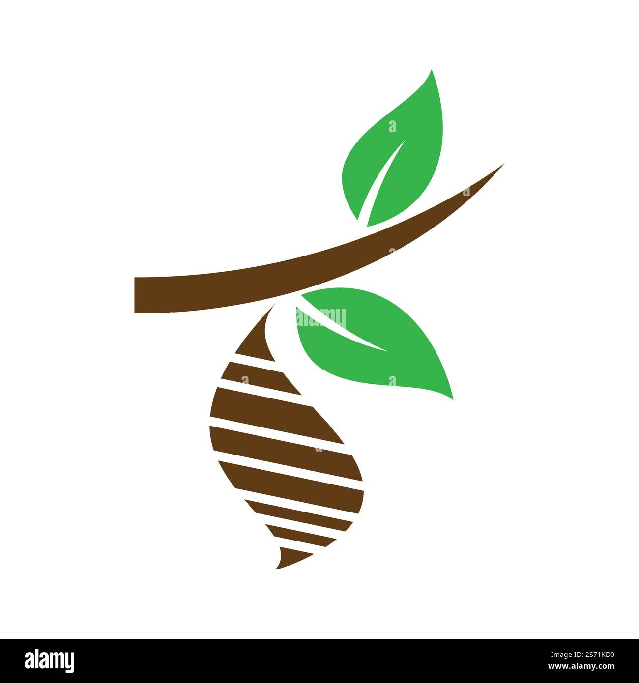 Cocoon illustration logo vector design Stock Vector