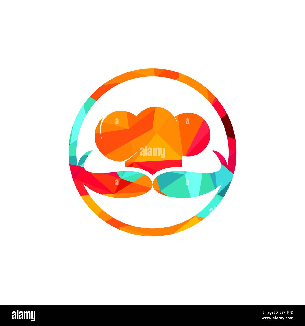 Mister Chef vector logo design template. Chef cap and mustache icon design. Stock Vector