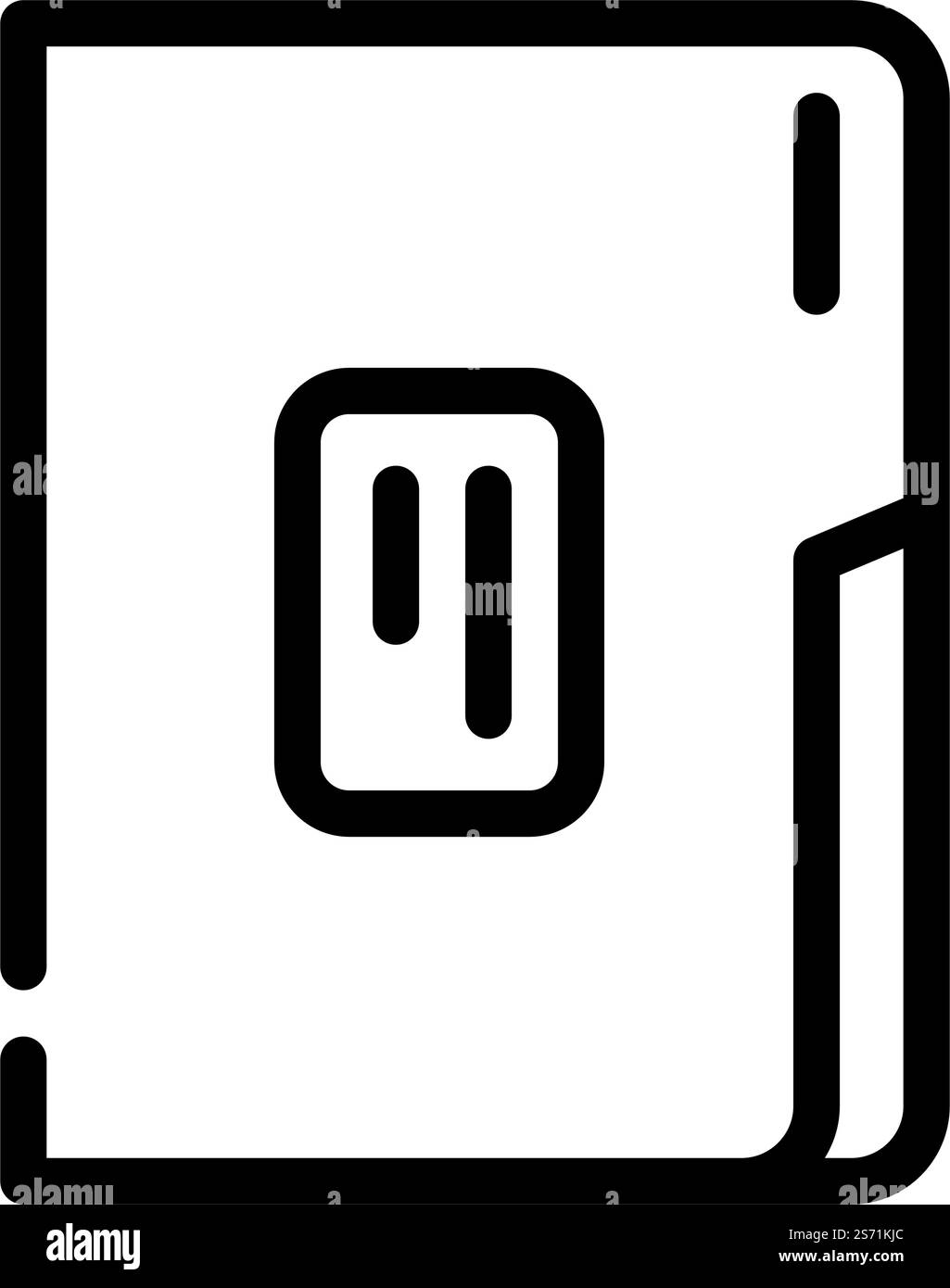 paper folder line icon vector. paper folder sign. isolated contour ...