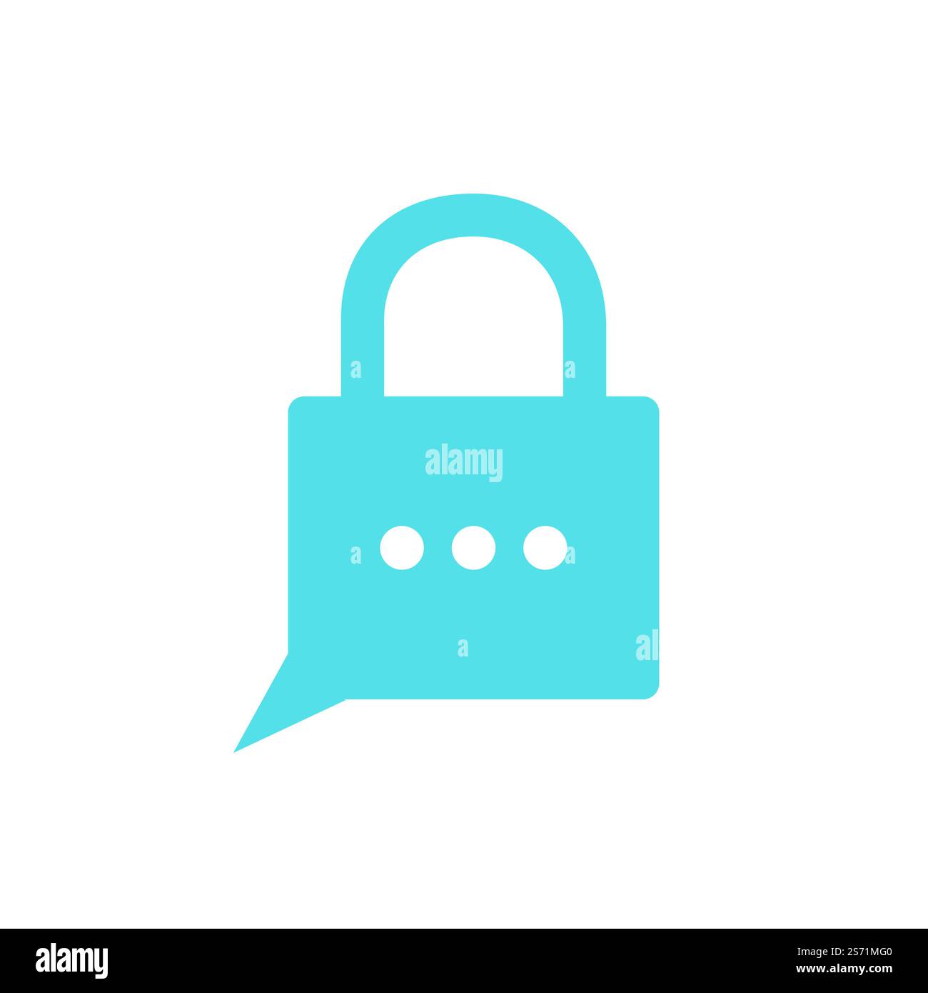 Security consulting vector logo design. Padlock with chat bubble vector illustration logo icon sign. Stock Vector