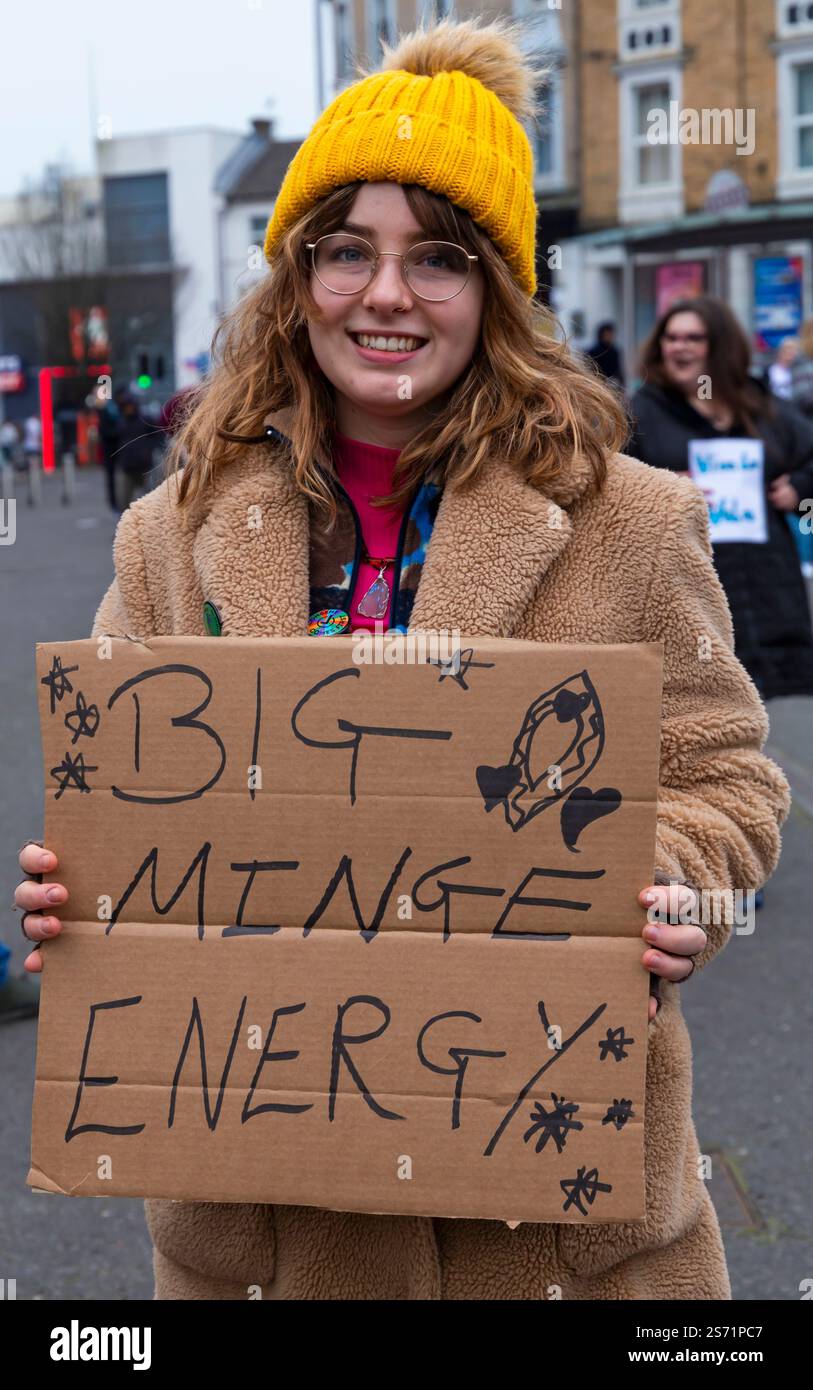 Minge Energy Bournemouth, Dorset, UK. 18th January 2025. Women’s Rights March takes ...