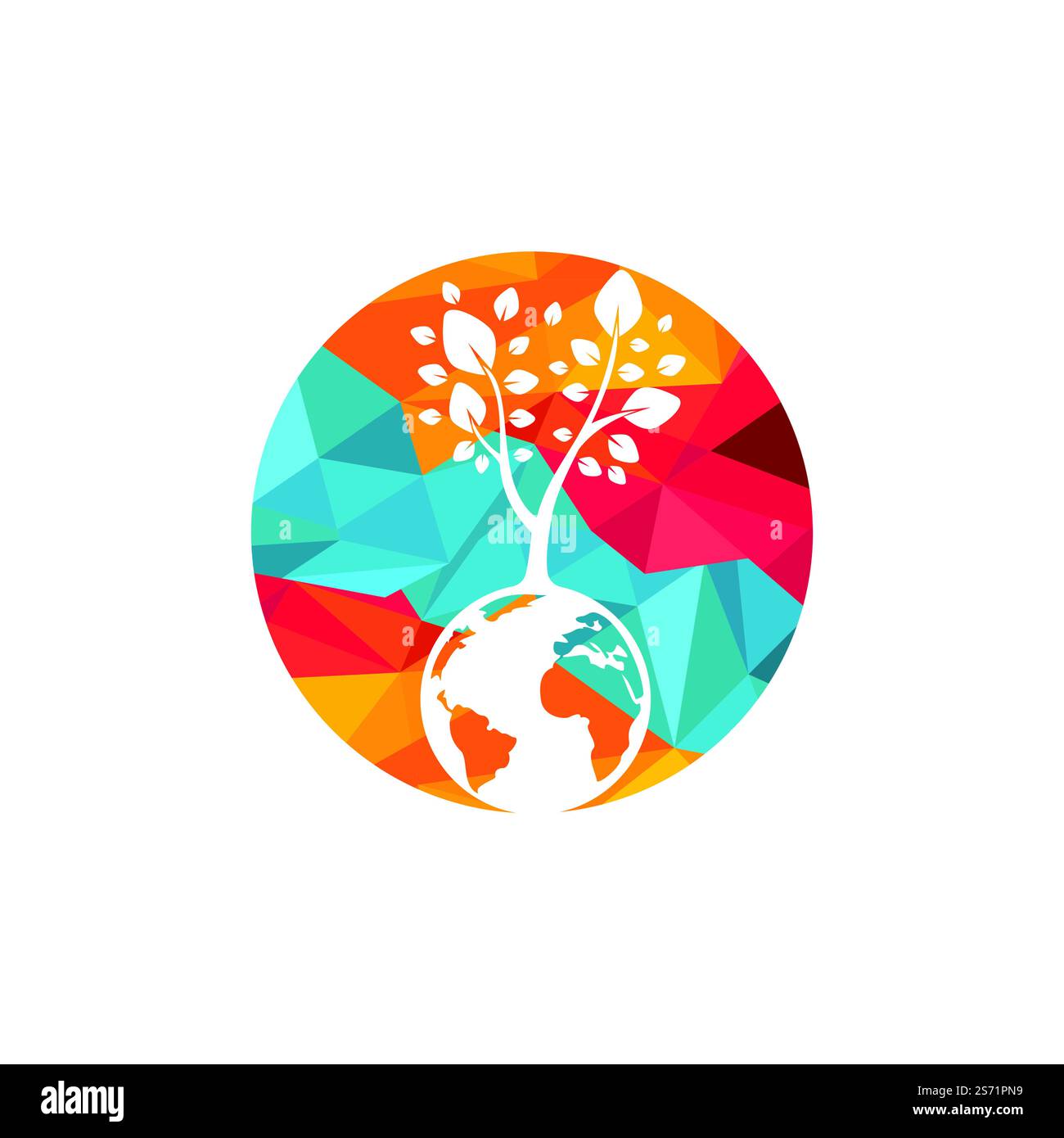 Globe tree vector logo design template. Planet and eco symbol or icon ...