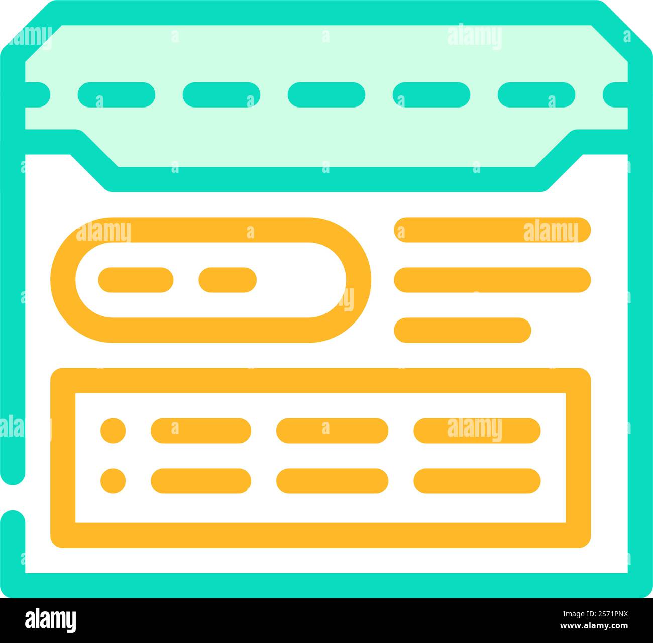 job folder color icon vector. job folder sign. isolated symbol ...