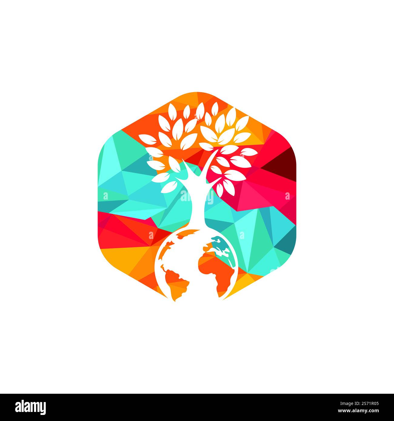 Globe tree vector logo design template. Planet and eco symbol or icon ...