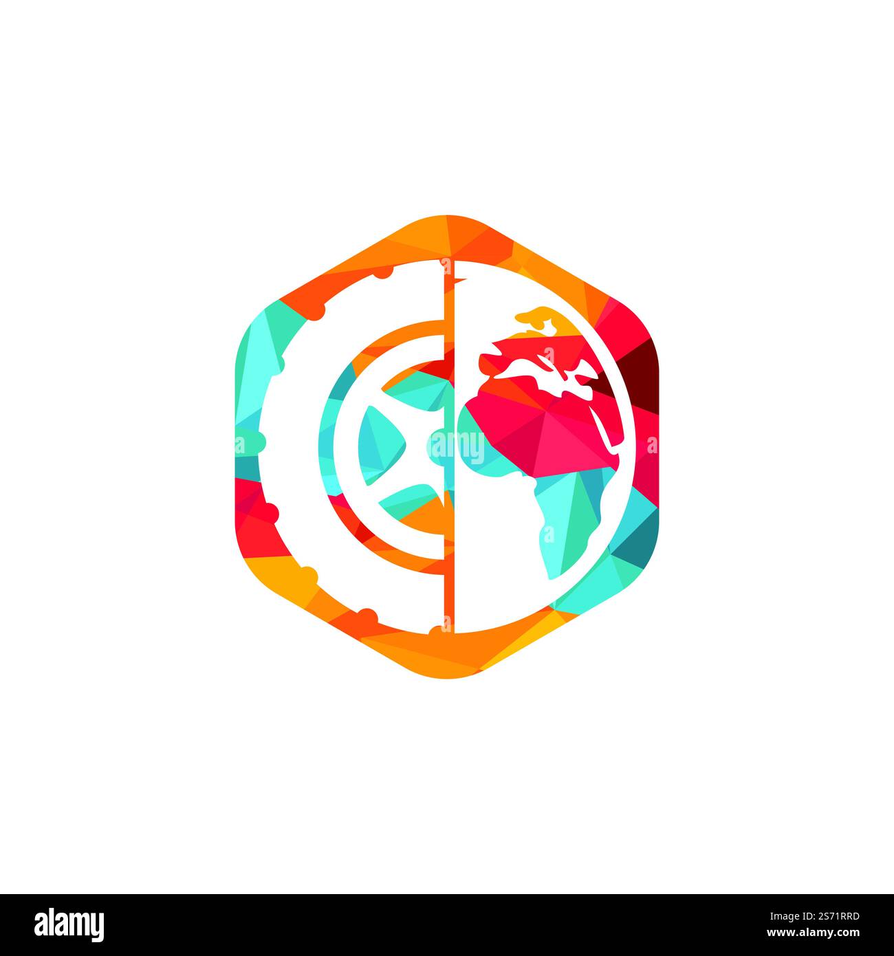 Tire world vector logo template. Vector wheel and planet logo combination. Stock Vector