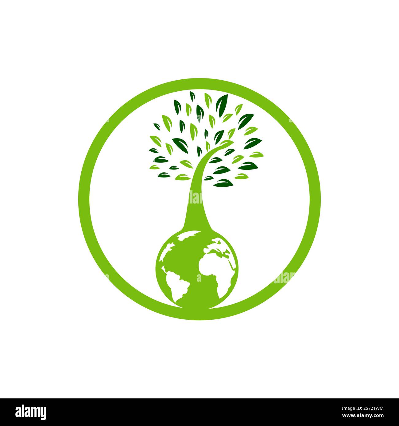 Globe tree vector logo design template. Planet and eco symbol or icon ...