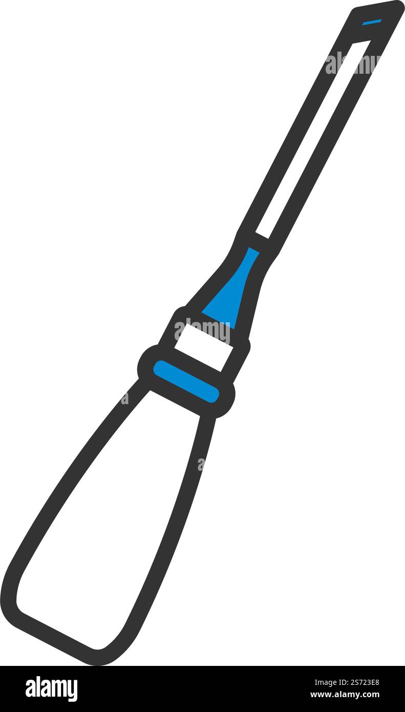 Chisel Icon. Editable Bold Outline With Color Fill Design. Vector ...