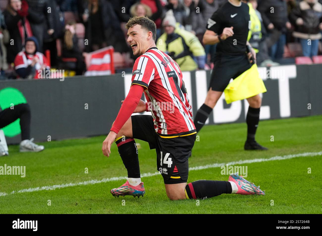 Sheffield United's Harrison Burrows celebrates scoring their side's
