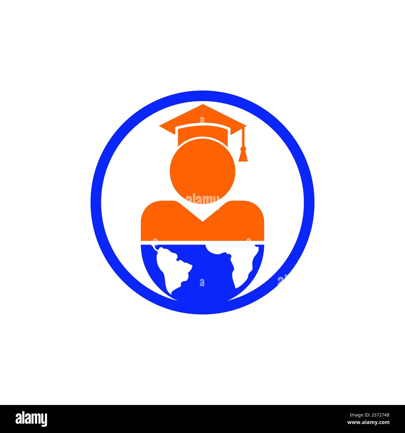 Education vector logo design template. Globe and student icon logo ...