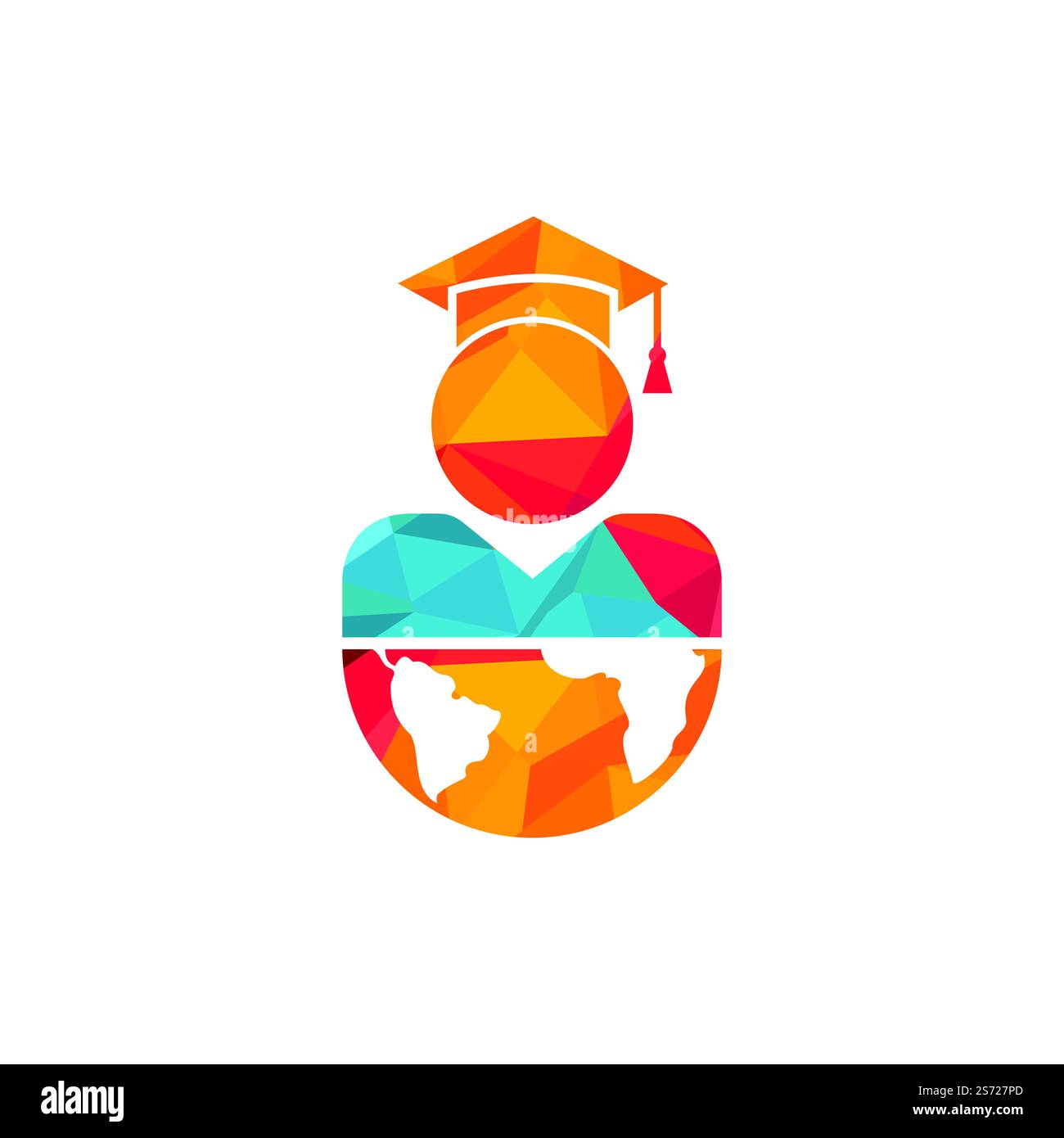 Education vector logo design template. Globe and student icon logo ...