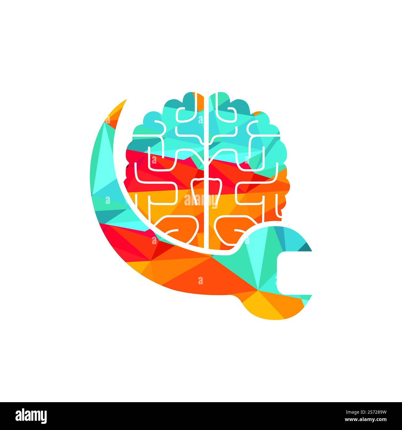 Brain repair vector logo design. Brain and wrench icon logo design ...