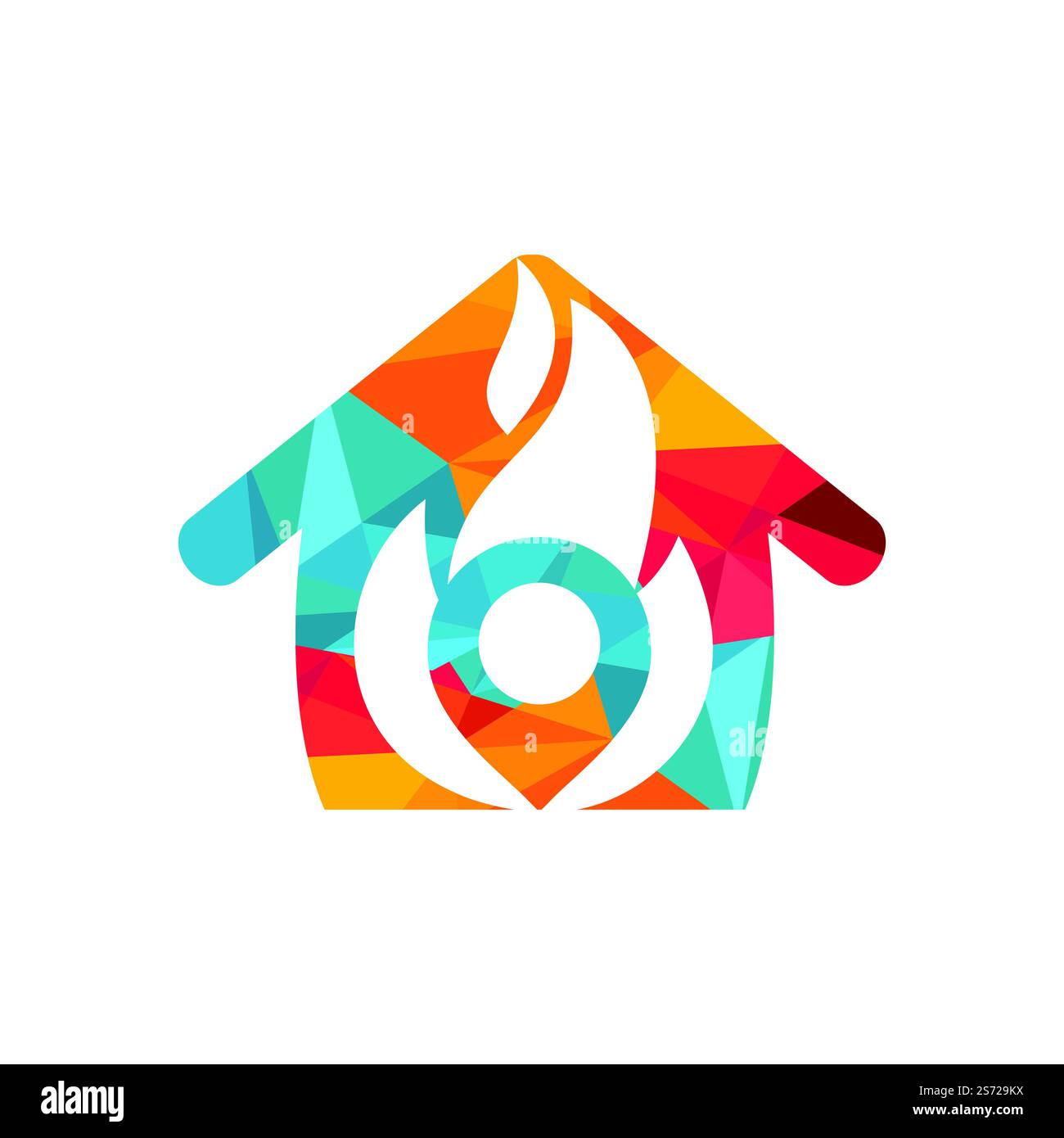 Fire pin vector logo design template. Fire location logo design concept ...
