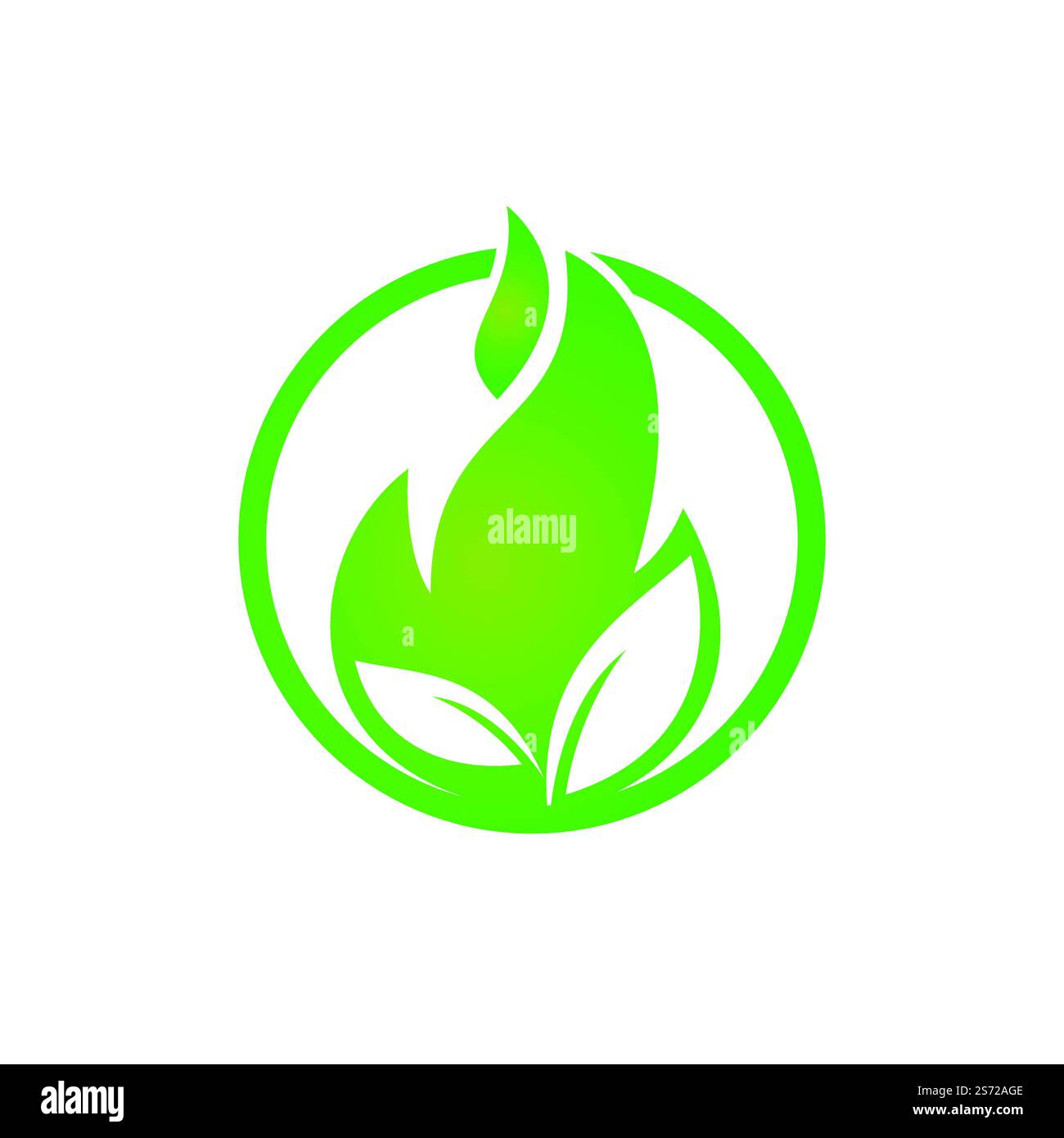 Fire leaf vector logo design. Eco green alternative energy logo design ...