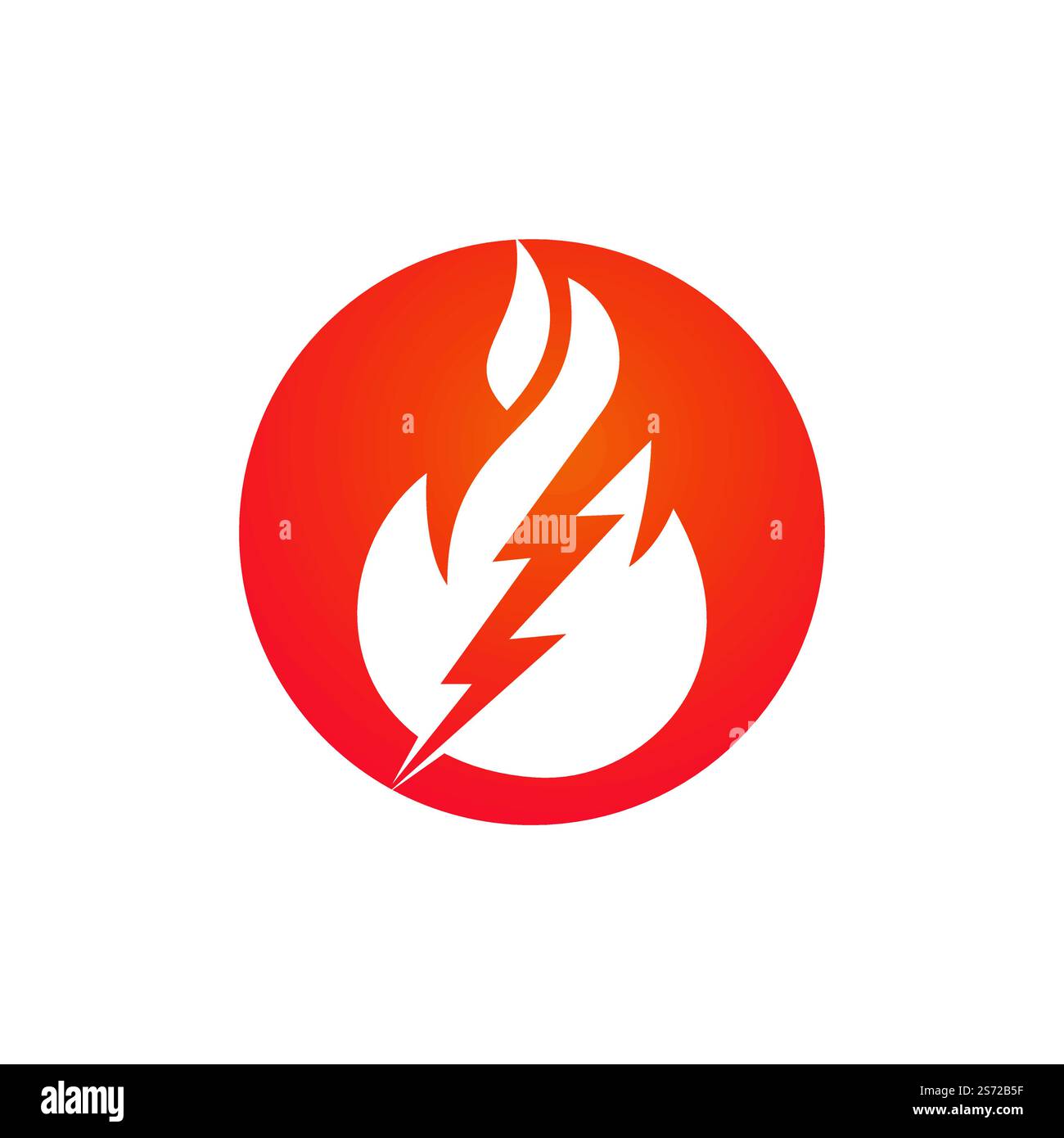 Lightning fire vector logo design template. Fire energy and voltage logo concept. Stock Vector