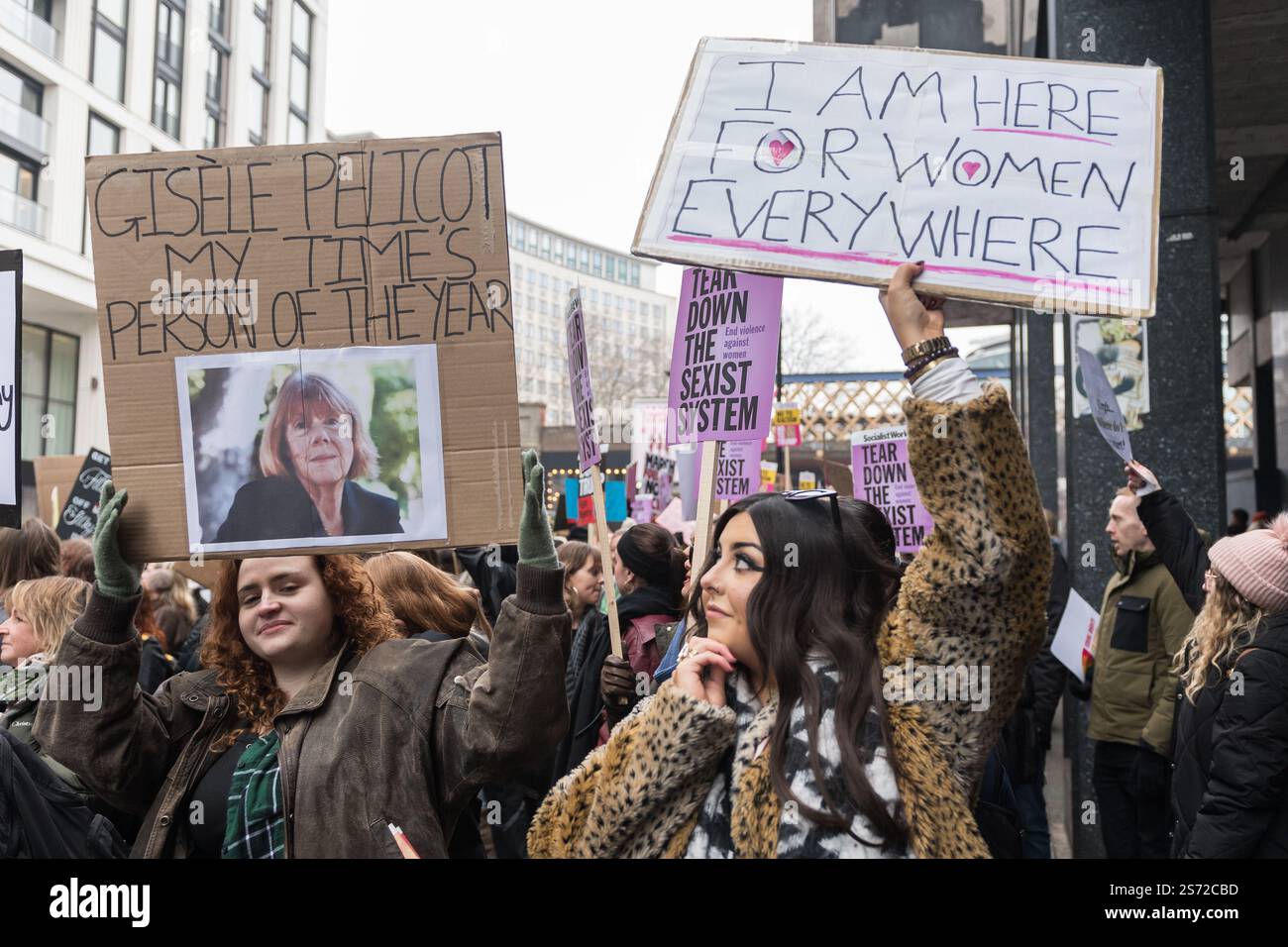 London, UK. 18th January, 2025. Demonstrators march in solidarity with ...