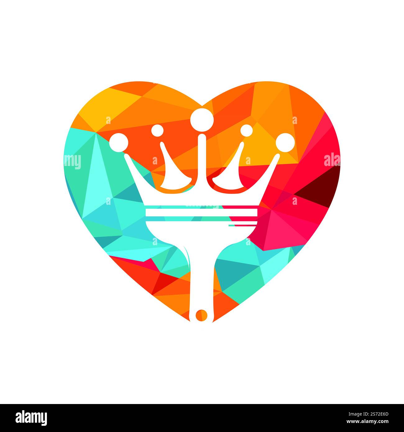 King paint vector logo design. Crown and paint brush icon Stock Vector ...