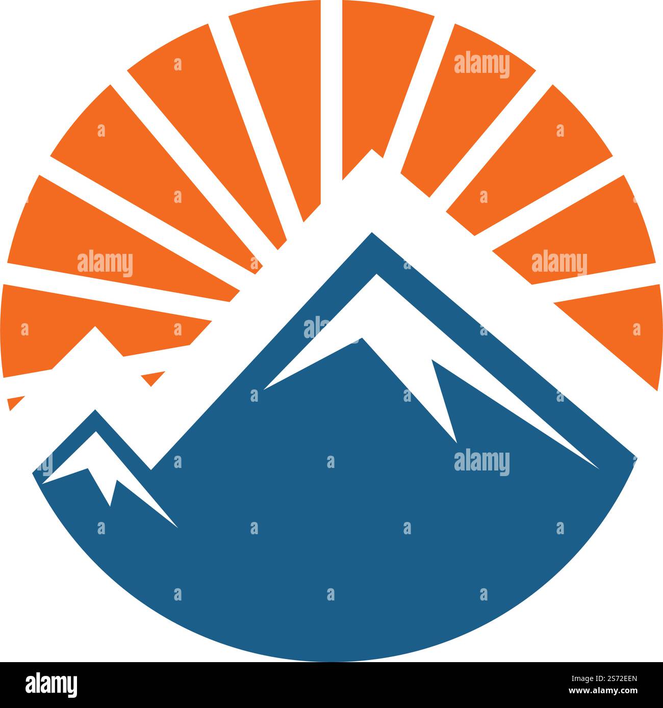 Mountain illustration logo vector flat design template Stock Vector ...