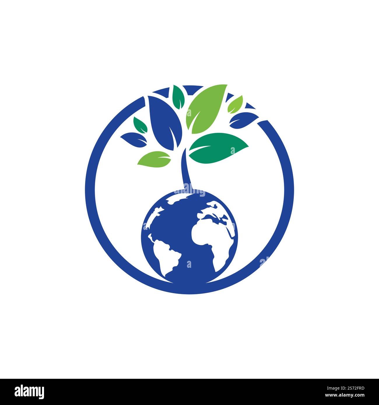 Globe tree vector logo design template. Planet and eco symbol or icon ...