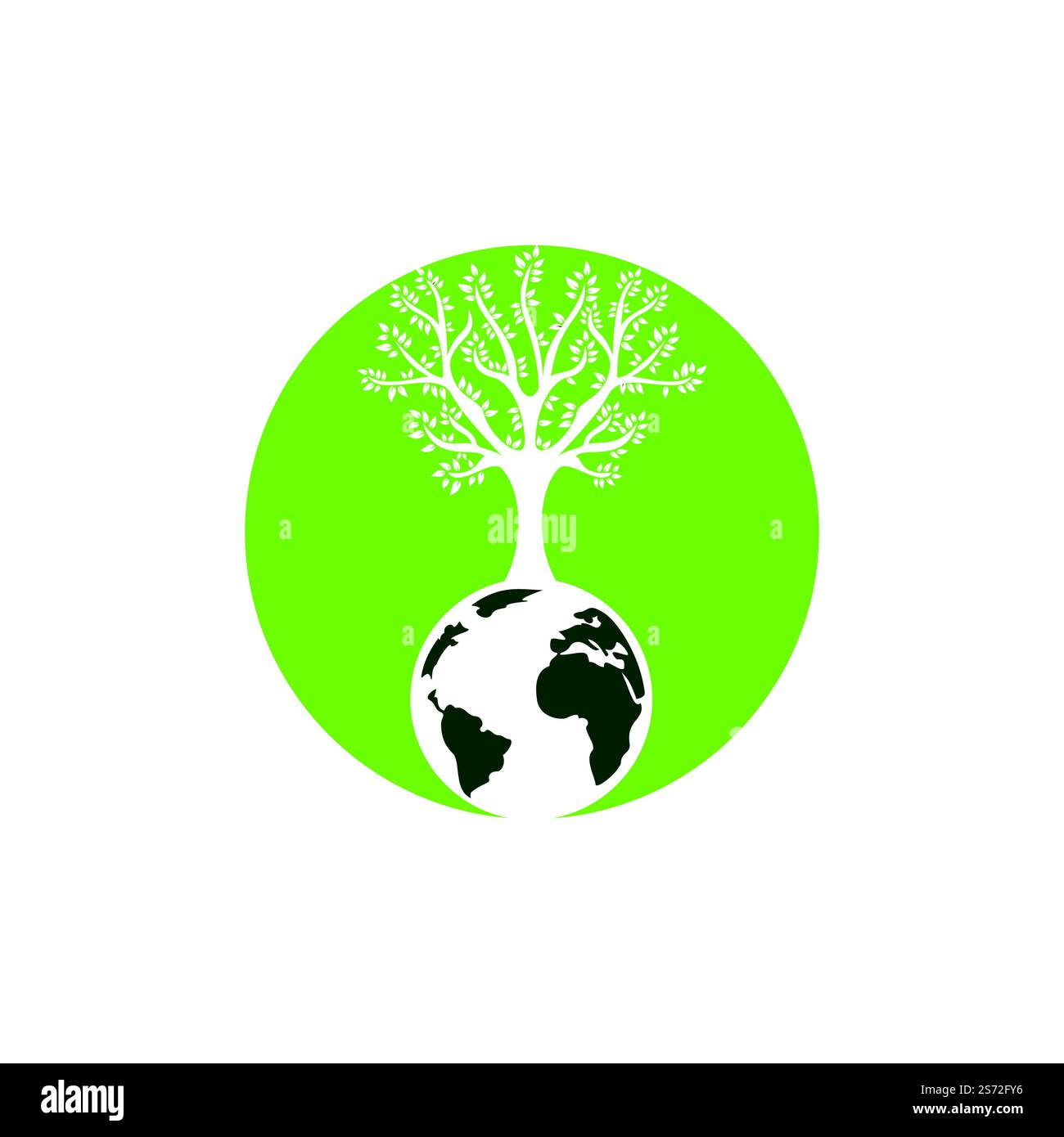 Globe tree vector logo design template. Planet and eco symbol or icon ...