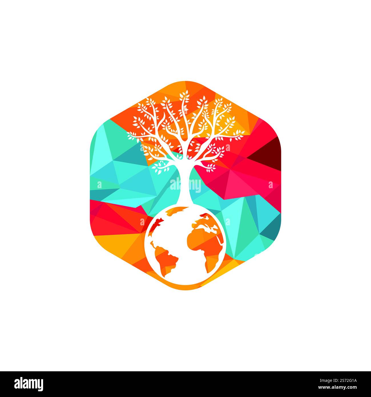 Globe tree vector logo design template. Planet and eco symbol or icon ...