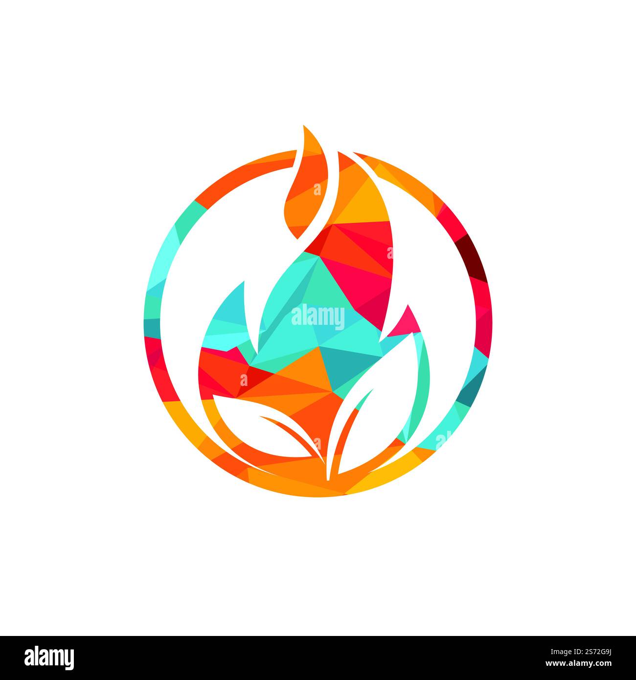 Fire leaf vector logo design. Eco green alternative energy logo design ...